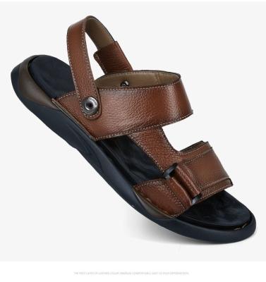 China Deodorization SLIPPERS Leather Genuine Height Increasing Stylish Shoes No Tie Lace for Men Summer Cow Winter Anti for sale
