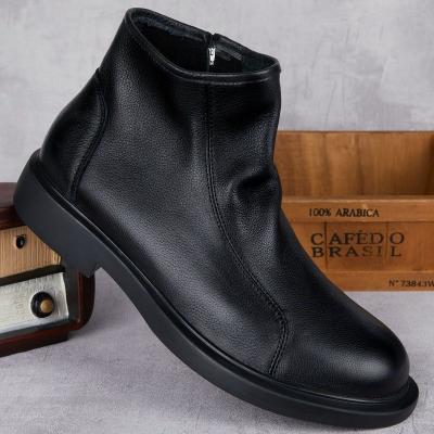 China Deodorization men's Genuine Leather boots genuine casual boots for winter fashion boots soft sloe soft face new style top-layer cow leather for sale