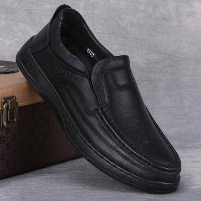 China Deodorization Soft Leather Soft Sole Dress Shoes Autumn and Winter Men's Top Layer Pure Cowhide Breathable Casual Single Layer Leather Shoes for sale
