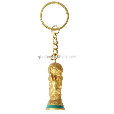 China For Gift Promotion 2022 Qatar World Cup World Cup Metal Key Chain World Cup Football Key Souvenir for sale