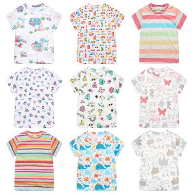 China New Fashion Anti-Shrink Children's Cartoon Printing Boys T-shirts Girls T-shirt Kids T-shirt Top Children Kids Clothes Girls Tops for sale