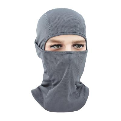 China Outdoor Sports Recycling Solid Color Motorcycle Balaclava Sunscreen Headgear Popularity Breathable Face Cover for sale