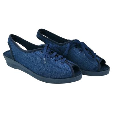 China Breathable Blue Canvas Shoes For Women Canvas Sandals Fashion Shoes for sale
