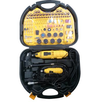 China 2022 Dual Design Engraving and Polishing Grinder Mini Grinder and Variable Speed 135W Rotary Tool Kit for sale