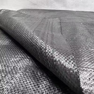 China Excellent Filtration and Drainage Black Polypropylene Woven Geotextile for sale