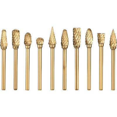 China Woodworking Factory wholesale Die Grinder Bit Tool 1/4 inch shank Carbide Rotary Burrs Set Hardware Tool Kit with Best Quality for sale