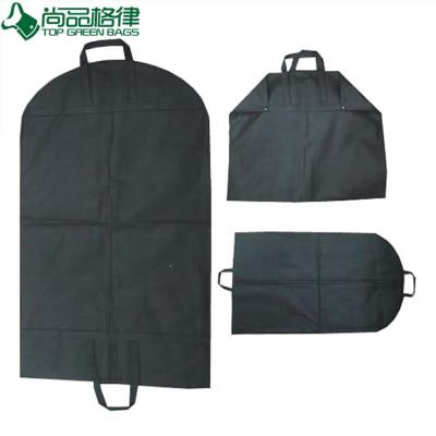China Custom Foldable Suit Cover Clothing Bag Garment Bags with Snap Button Wholesale Reusable Non Woven Foldable cover bags for sale