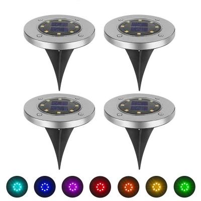 China Modern Outdoor Lighting Fixtures Solar Cell Colors Floor Spike Lawn Landscape Morden Ground Design Outdoor Spike Led Solar Garden Lamp for sale