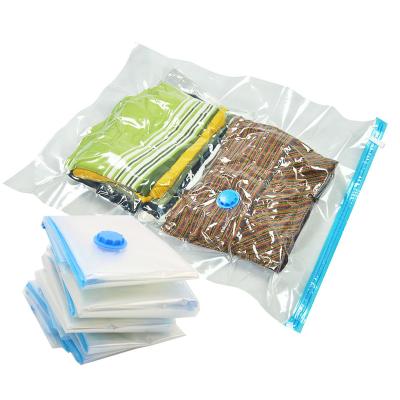 China Sustainable Durable Transparent Space Saver Seal Bag Clothing Vacuum Storage Bag With Valve for sale