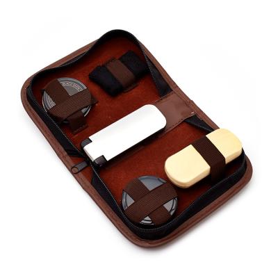 China Factory Price Eco-Friendly Shoe Shine Care Set Neutral Brush Polish Kit For Boots Shoes Sneakers for sale