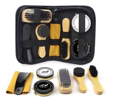 China 2019 Hot PU Shoe Shine Set For Travel Bag Set Shoe Removal Cleaning Kit for sale