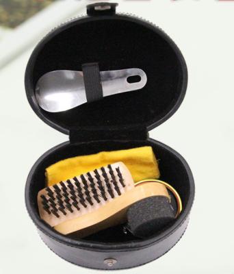 China PU shoe shine set with PU bag for sale