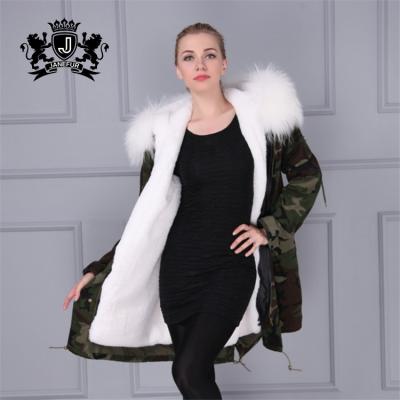 China Hood Coat Real Fur Winter Women's Unisex Parka Green Plus Size Fabric Men's Shell Fake Fur Coat For for sale