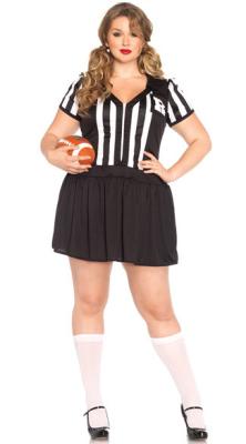 China Referee Sports Costumes Plus Size Halftime Hottie Costume Wholesale for Halloween Party for sale