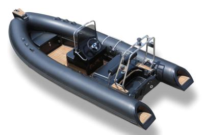China 2022 hard bottom inflatable boat PVC or hypalon rib480B with fuel tank back cabin more colors en venta