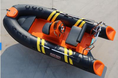 China 2023 new orange fiberglass hull 13ft with console and seat rib390 en venta