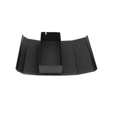 China Recyclable Black Magnetic Folding Gift Pen Box Bow Tie Luxury Packaging Box for sale