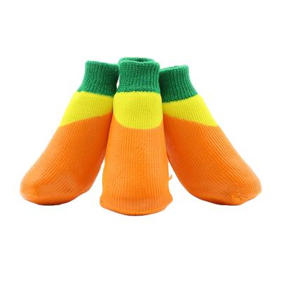 China Fashion New Viable Dog Silicone Rubber Pet Socks / Anti-skid Socks Pet Shoe Colorful for sale
