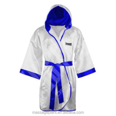 China Breathable Custom Satin Embroidered Boxing Robe With Hood for sale