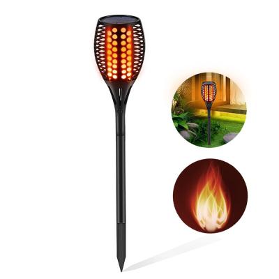 China 2021 Hot Sale Eco-friendly Solar Christmas Decoration Lamp 31LED Flame Solar Light Flickering Lights For Outdoor for sale