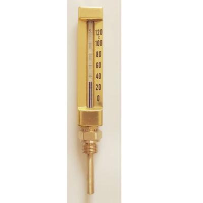 China El líquido llenó la forma de V de cristal 120deg Mercury Filled Thermometer de 200m m 3/8