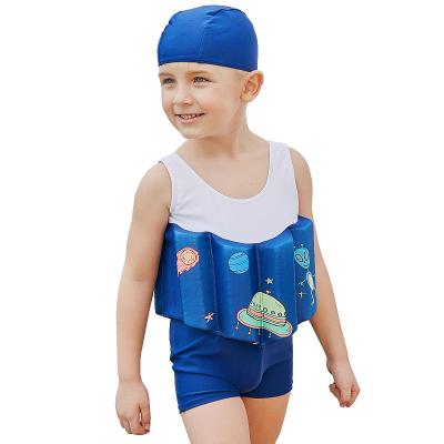 China Customized High Quality Anti-UV Logo Cartoon Printing Swimsuit Buoyancy Swim Wear Kids Life Jacket Kids Floating Swimwear KS0003 for sale