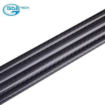 Chine tube tissé de fibre de carbone de finition de 25mm (22mm) - longueur de 1m à vendre