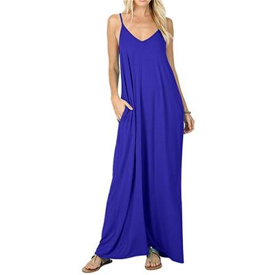 China Women Anti-Wrinkle Maxi Dresses Women Lady Regular Size Elegant Black Sling Toddler Girls Vacation Dresses for sale