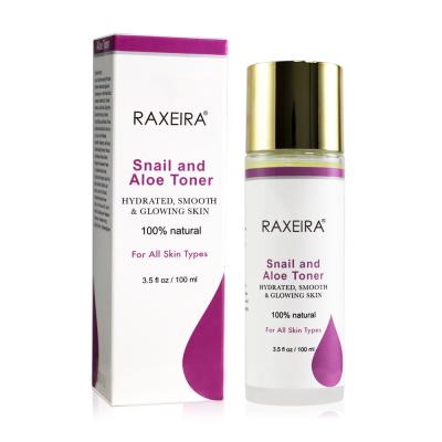 China Private Label Natural Snail Aloe Nourishing Moisturizing Skin Face Toner for sale