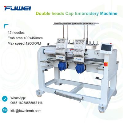 China Fuwei flat/hat/T-shirt embroidery machine computerized 2 tajima head embroidery machine for sale of hat embroidery machine for sale