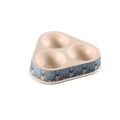 China Baike Eco Sustainable Bamboo Creative Design Customized Pet Bowls For Cats And Dogs for sale