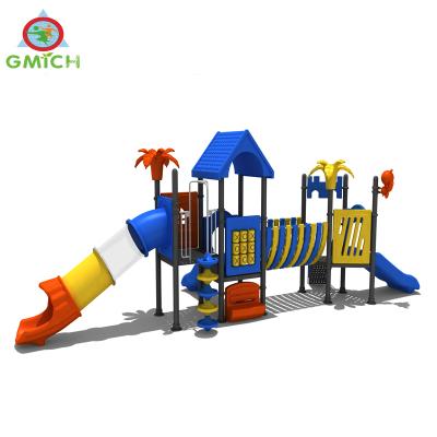 China Plastic Playground Kids New Design Outdoor Amusement Park Equipment Plastic Playground Playhouse For Kindergarten Use for sale