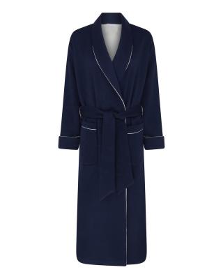 China Breathable Stripe Loungewear Bathrobe Plus Size Women Sleeper Cashmere Long Robe For Women for sale