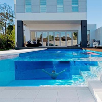China Clear Acrylic Swimming Pool with High Light Transmission 93% and Transparent Panel for sale