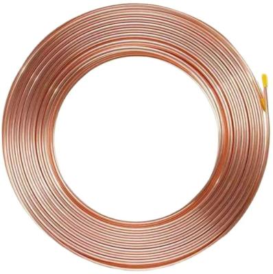 China Hot Selling C11000 C12000 99.99% Purity Pancake Copper Pipe for Air Conditioner for sale