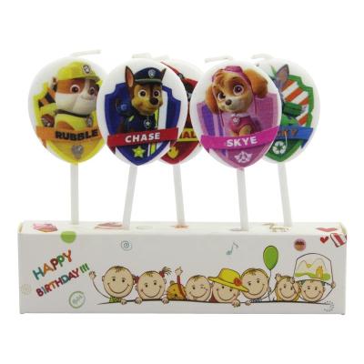 China Cute Puppy Flameless Series Cartoon Birthday Candle Wax Cartoon Candle for sale
