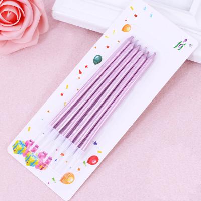 China Relighter Rose Gold Tapers Birthday Candles metallic large Birthday Pillar Candle for sale