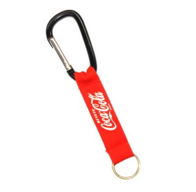 China Metal Ring Carabiner Key Chain , Black Carabiner Keychain 60MM + 32 MM Dia for sale
