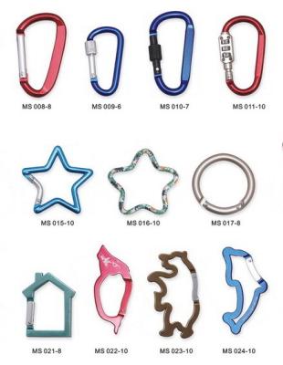 China Eco Friendly Climbing Carabiner Clips, Carabiner Key Ring Special Shaped for sale