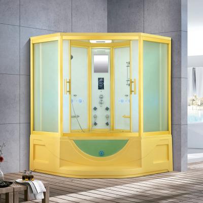 China Factory Price Contemporary Wholesale Yellow Shower And Steam Bath Room Combinded for sale