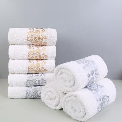 China Child-Proof Jacquard gold wire 70x140cm 50x100cm pure cotton bath towel groggery Home Bath Extra Large Towel for sale
