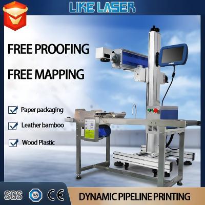 Cina Fibra in linea macchina di marcatura laser volante per filo di tubo PVC formato grafico supportato Plt in vendita
