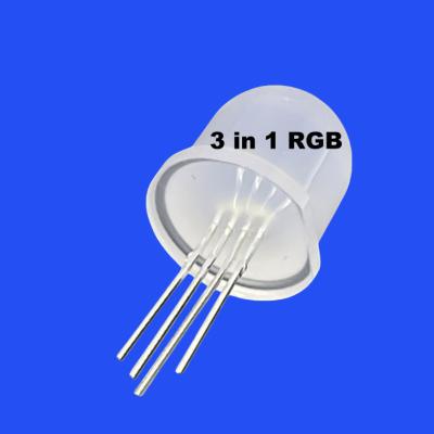중국 WS2812B 12mm 3 In 1 RGB 풀 컬러 분산 둥근 머리 60도 주소형 픽셀 LED 다이오드 판매용