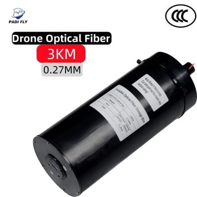 China Hoge bandbreedte lage latentie 3 km Fpv optische kit 0,27 mm lichtgewicht drone optische vezels Te koop
