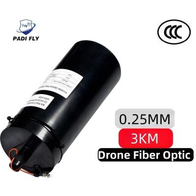 China Hoge kwaliteit 3 km lange afstand 0,27 mm lichtgewicht glasvezelkabel voor Fpv drones en UAV's Te koop