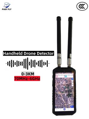 Китай Профессиональный 0~3km 70MHz~6GHz точный частотный детектор сигнала портативный ручной детектор с функцией противодействия дрона продается