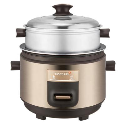China Selling220v 2.2l 2.8l outdoor hot electric rice cooker with stainless steel steaming basket for sale