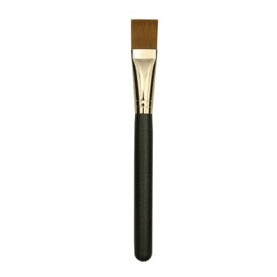 China Flat Brush Base Sweeps Portable Soft Flat Wood Makeup Brush Tool Beauty Handle Facial Hair Mask Brush for sale
