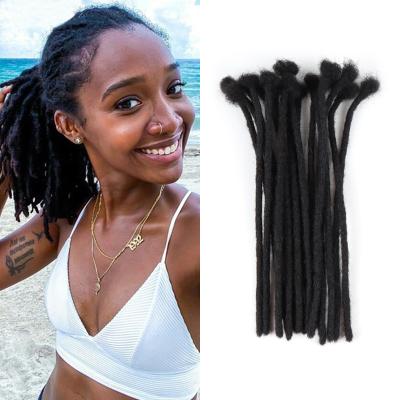 China Free Sample Human Hair Dreadlock Extension 0.6cm Handmade Dreadlock Extensions Sellers 100% Curly, 0.8cm Dread Locks Hair for sale