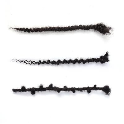 China Factory Price Curly Cheap Hair Textured Goddess Locs Dreadlocks Extensions Handmade Butterfly Locs Logo Custom Textured Label for sale